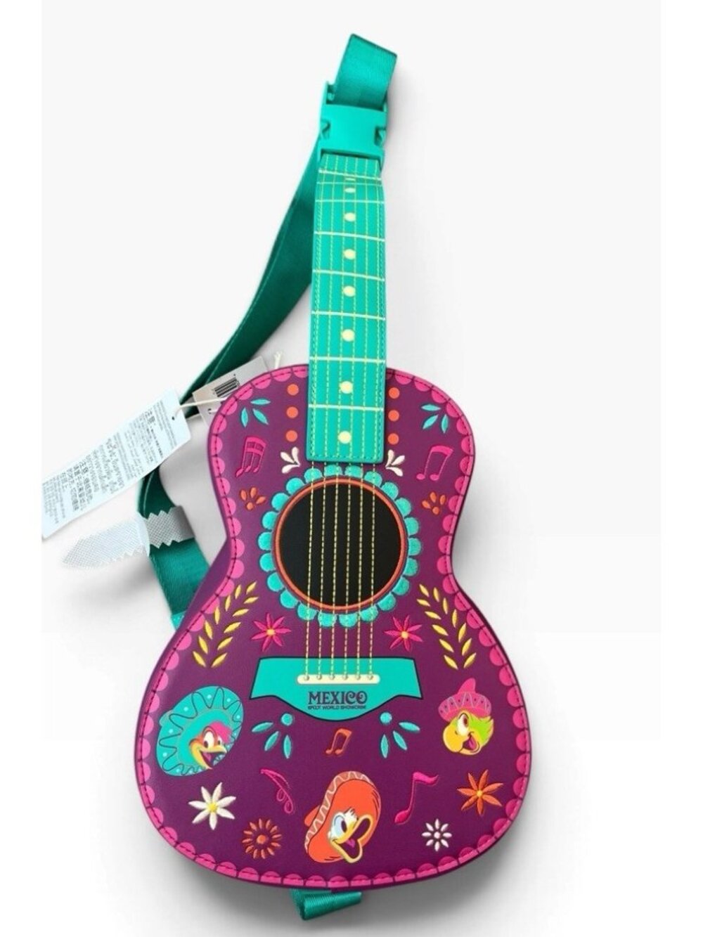 Loungefly Disney Parks 2026 Epcot Mexico Three Caballeros Guitar Crossbody Bag